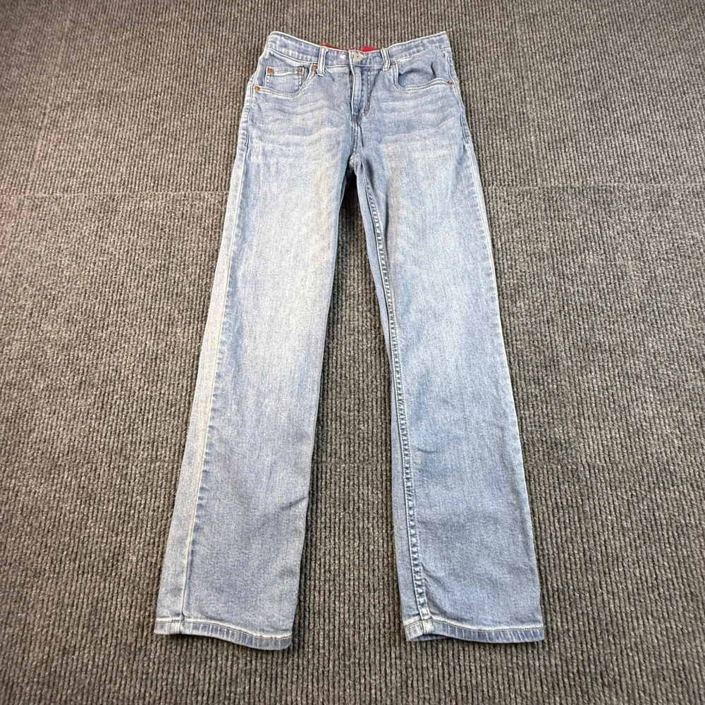 Levis 514 Straight Fit Jeans Kids Size 16 Regular Light Wash Denim 28x30